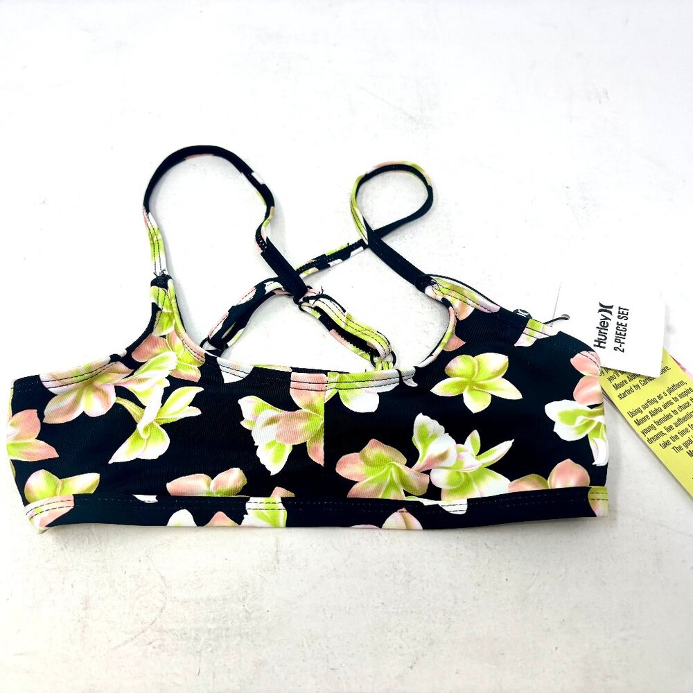 Girls' Carissa Moore Bikini in Black, Nylon, Size Small